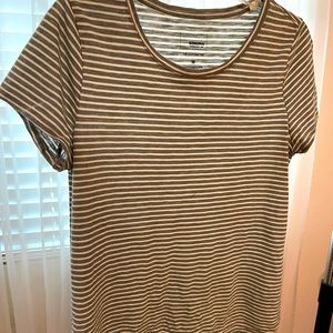 Green and white striped shirt